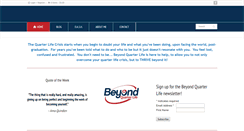 Desktop Screenshot of beyondquarterlife.com