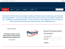 Tablet Screenshot of beyondquarterlife.com